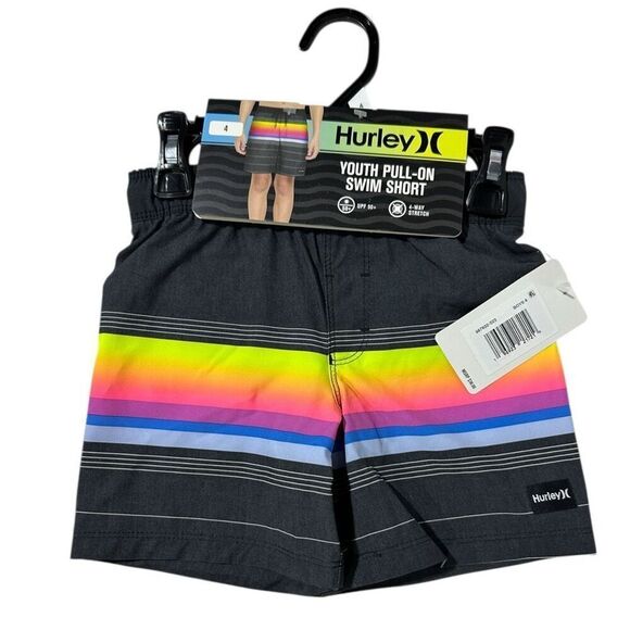 Hurley Boys Swim Short Color Black Size 4 - Picture 11 of 12